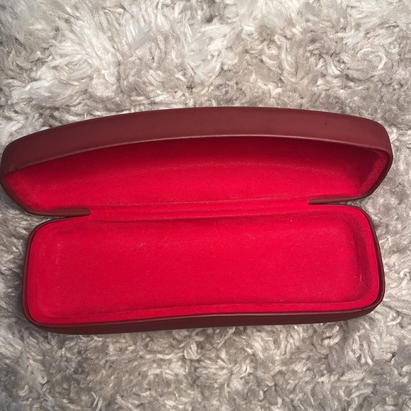 Ray-Ban Eyeglasses Sunglasses Case Burgandy Hard Shell Clamshell Silver Logo - Picture 10 of 13